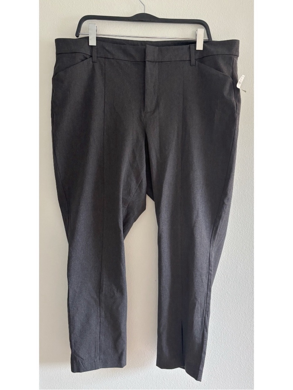 NWT Old Navy Gray HIgh Rise Pixie Split Hem Pants Plus Size 24